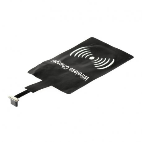 Receptor pentru incarcare wireless cu mufa MicroUSB (Negru) Tip A