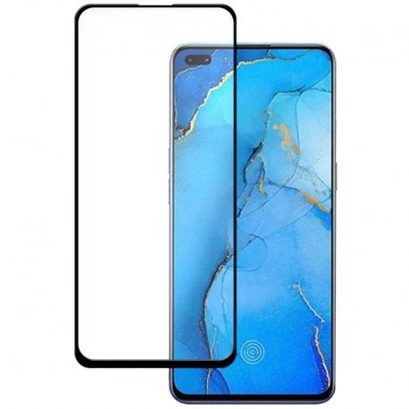 Folie de Sticla 5D OPPO Reno 4 Lite (Negru) Full Glue