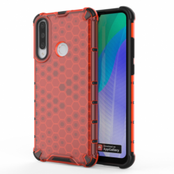 Husa HUAWEI Y6p - Gel TPU Honeycomb Armor (Rosu)