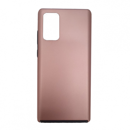 Husa HUAWEI Y6P - 360 Grade Colored (Fata Silicon/Spate Plastic) Roz-Auriu