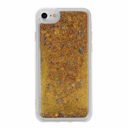 Husa APPLE iPhone 12 \ 12 Pro - Glitter Lichid (Auriu)