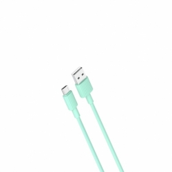 Cablu Date & Incarcare MicroUSB (Verde) 1m XO NB156