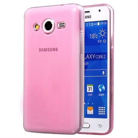 Husa SAMSUNG Galaxy Core Prime -  Ultra Slim (Roz Transparent)