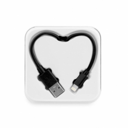 Cablu Date & Incarcare APPLE Lightning - Heart (Negru)