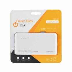 Baterie Externa Quick Charge 12000 mAh (Alb)