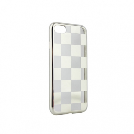 Husa HUAWEI P10 Lite - Electroplate Chess (Argintiu)