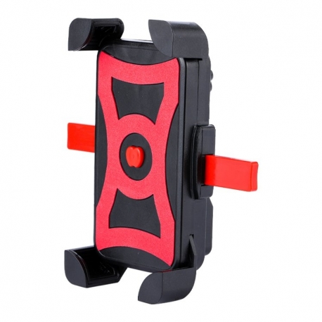 Suport Telefon Bicicleta Universal 360 Grade (Negru/Rosu)