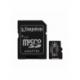 Card MicroSD 128GB + Adaptor Clasa 10 Kingston