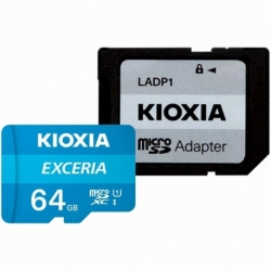 Card MicroSD 64GB + Adaptor Clasa 10 Kioxia