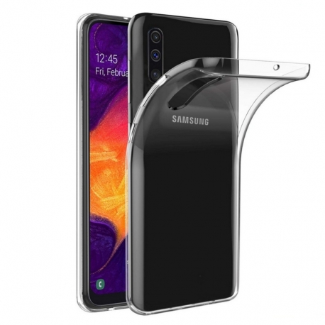 Set SAMSUNG Galaxy A50 \ A50s \ A30s - Husa Ultra Slim 0.5mm (Transparent) + Folie de Sticla 5D (Negru) Full Glue