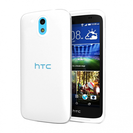 Set HTC Desire 526 - Husa Ultra Slim (Transparent) + Folie de Sticla securizata 9H TSS