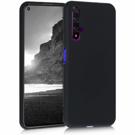 Set HUAWEI Nova 5T - Husa Ultra Slim Mat (Negru) + Folie de Sticla securizata 9H TSS