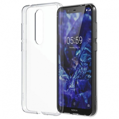 Set NOKIA 5.1 Plus (X5) - Husa Ultra Slim 1mm (Transparent) + Folie de Sticla securizata 9H TSS (BOX)