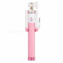 Selfie Monopod Multi-Function cu Mufa Jack 3.5mm, Roz