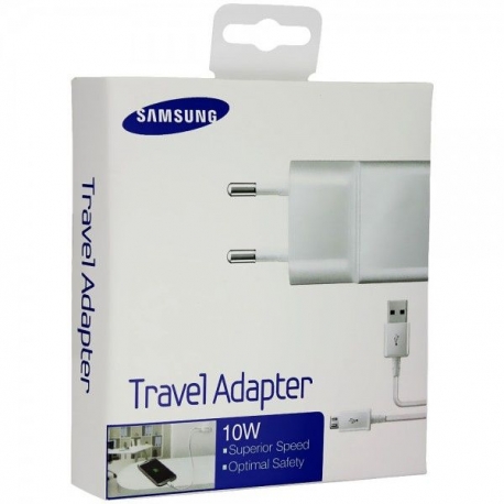 Incarcator Original SAMSUNG 2A + Cablu MicroUSB (Alb) Blister (ETAU90EWE + DU4BWE)