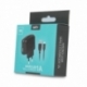 Incarcator 1A + Cablu MicroUSB (Negru) Setty