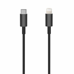 Cablu Date & Incarcare 3A USB-C - APPLE Lightning - 1 Metru (Negru) Setty