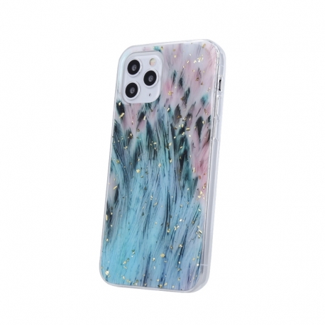 Husa pentru MOTOROLA Moto G9 Play - TPU Gold Glam (Peacock)