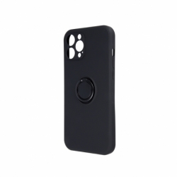 Husa pentru APPLE iPhone 13 - Ring Silicon Cover (Negru)