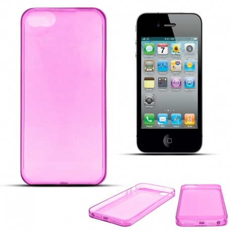 Husa APPLE iPhone 4 / 4S - Ultra Slim (Roz Transparent)