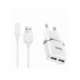 Incarcator 2.4A cu 2 Porturi USB + Cablu MicroUSB (Alb) C12 HOCO