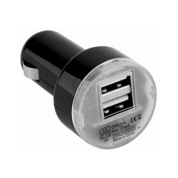 Incarcator Auto 2A cu 2 Porturi USB (Negru) Exclusive Line