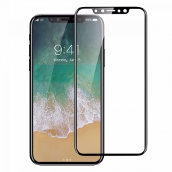 Folie 5D Flexibila APPLE iPhone XR ( Negru) Nano Full Glue