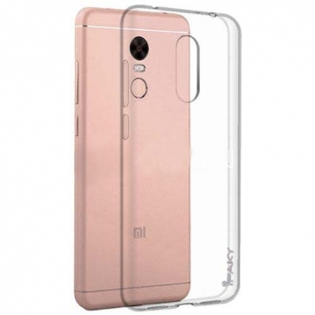 Husa XIAOMI RedMi 5 Plus + Folie Siliconata Full Face (Transparent) Ipaky Effort