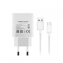 Incarcator Original HUAWEI Super Charge 5A + Cablu Tip C (Alb) HW-050450E00