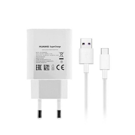 Incarcator Original HUAWEI Super Charge 5A + Cablu Tip C (Alb) HW-050450E00