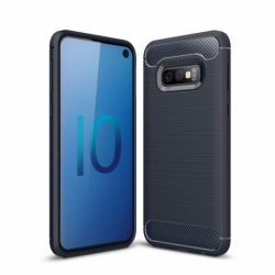 Husa SAMSUNG Galaxy S10e - Luxury Carbon TSS, Bleumarin