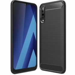 Husa SAMSUNG Galaxy A70 / A70s - Luxury Carbon TSS, Negru