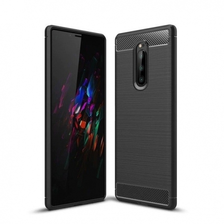 Husa SONY Xperia 1 - Luxury Carbon TSS, Negru