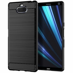 Husa SONY Xperia 10 Plus - Luxury Carbon TSS, Negru