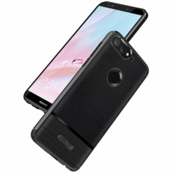 Husa HUAWEI Y9 2018 - Luxury Carbon Rugged TSS, Negru