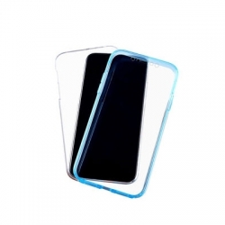 Husa Pentru SAMSUNG Galaxy S20 - 360 Grade,Fata Silicon/Spate Plastic Albastru