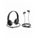 Set Casti Audio + Casti Telefon cu Microfon (Albastru) HOCO W24