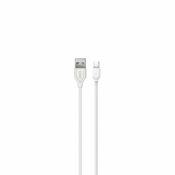 Cablu Date & Incarcare MicroUSB 2.1A - 200 cm (Alb) NB103