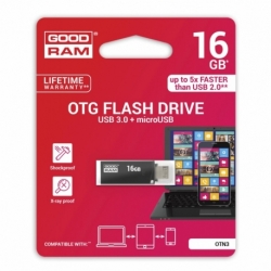 Memorie USB 3.0 + MicroUSB OTG, 16GB (Negru) GoodRam OTN3