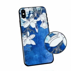 Husa SAMSUNG Galaxy M30 \ A40s - Flowers 3D (Albastru)